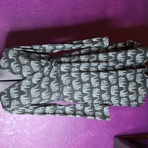Angie Black and White Knit Elephant Dress
